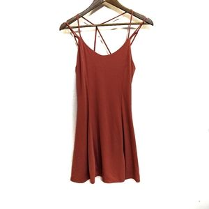 Aeropostale Coral/Salmon Strappy Skater Dress
